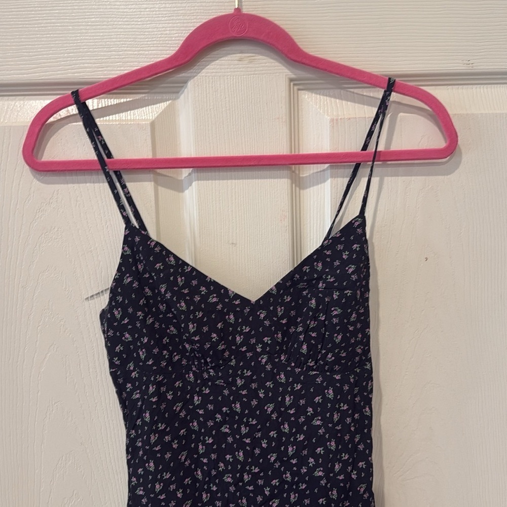Princess Polly NWT Jaye black floral mini dress, size 2 - Picture 4 of 9